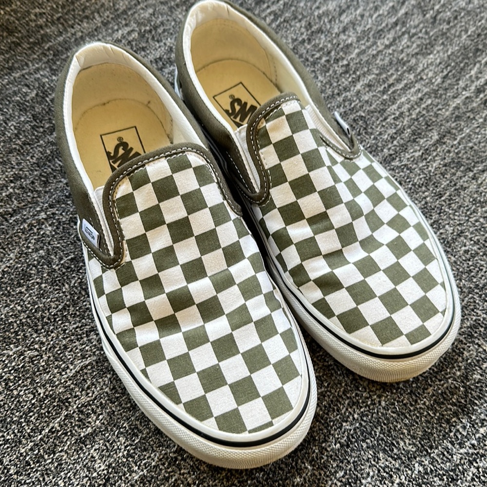 Vans classic slip on checkerboard shoes